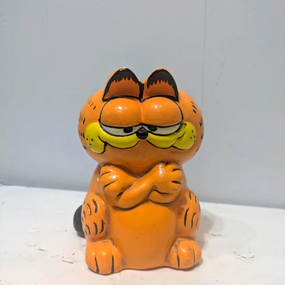 Garfield Coin Bank Ceramic Orange Nostalgic Vintage - Picture 5 of 5
